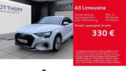 Gebraucht Audi A3 Advanced 150 PS (110 kW) 2024 Ibisweiß Limousine