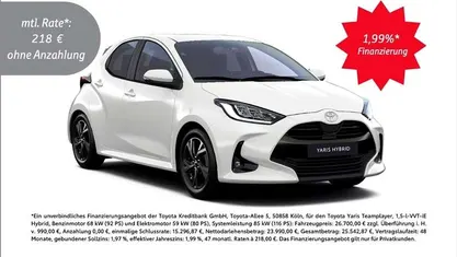 Weiss Gebraucht 2024 Toyota Yaris Hybrid Team Kleinwagen | 22.680 € (Fairer Preis)