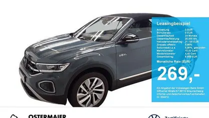 Petroleum blue Gebraucht 2025 VW T-Roc Cabriolet Goal Cabrio | 31.130 € (Superpreis)