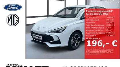 Neu MG MG3 Luxury 194 PS (142 kW) 2025 Dover white Kleinwagen