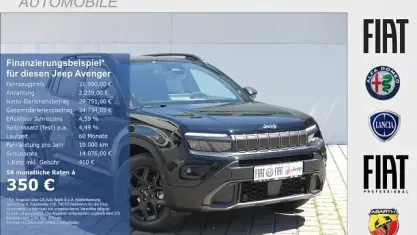Neu Jeep Avenger Overland 145 PS (106 kW) 2026 Volcano black (schwarz) SUV