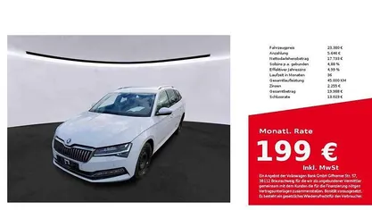 Gebraucht Skoda Superb Style 200 PS (147 kW) 2021 Moon weiss perleffekt Kombi