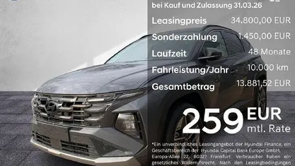 Grau Neu 2025 Hyundai Tucson Trend SUV | 35.990 € (Fairer Preis)