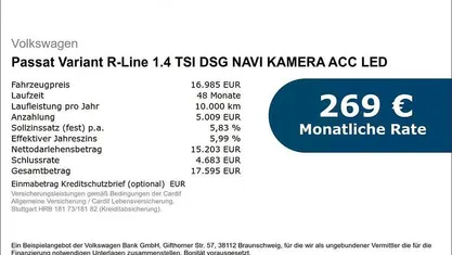 Blau Gebraucht 2018 VW Passat R-line Kombi | 16.985 € (Fairer Preis)