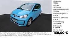 Weiß Gebraucht 2021 VW up! move up! Kleinwagen | 12.269 € (Fairer Preis)