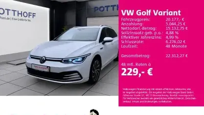Gebraucht VW Golf VII Style 150 PS (110 kW) 2021 Weiss Kleinwagen