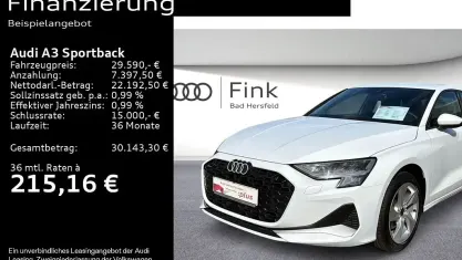 Gebraucht Audi A3 Advanced Plus 150 PS (110 kW) 2025 Gletscherweiß metallic Limousine