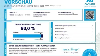 Gebraucht Dacia Spring Comfort Plus 33 kW (45 PS) 2022 Weiß Kleinwagen
