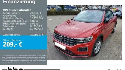 Gebraucht VW T-Roc Cabriolet R-line 150 PS (110 kW) 2021 Cabrio