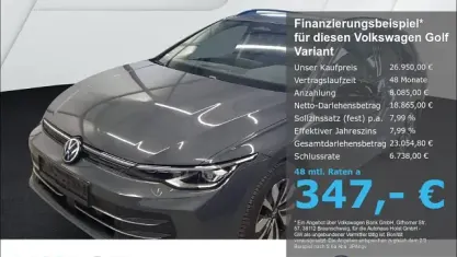 Gebraucht VW Golf VIII Goal 150 PS (110 kW) 2025 Grau Kombi