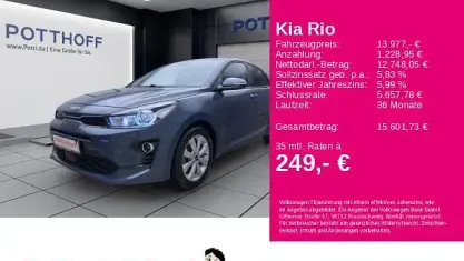 Gebraucht Kia Rio Vision 101 PS (74 kW) 2022 Denimblau metallic Limousine
