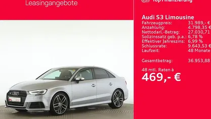 Florettsilber metallic Gebraucht 2019 Audi S3 Design Limousine | 32.989 € (Fairer Preis)