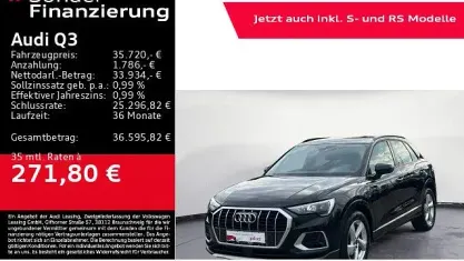 Gebraucht Audi Q3 Advanced 150 PS (110 kW) 2025 Schwarz SUV