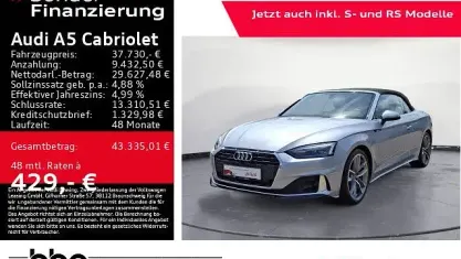 Gebraucht Audi A5 Cabriolet Ambiente 163 PS (119 kW) 2022 Silber Cabrio