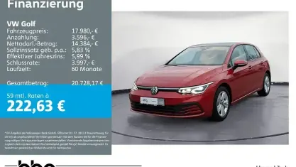 Brugt VW Golf VII Life 150 HK (110 kW) 2021 Rød Sedan