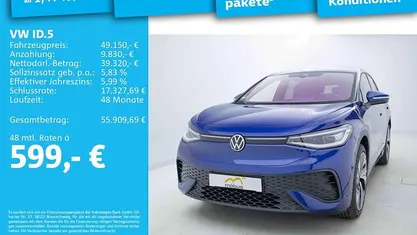 Blue dusk metallic schwarz Gebraucht 2025 VW ID.5 IQ Drive SUV | 49.150 € (Fairer Preis)