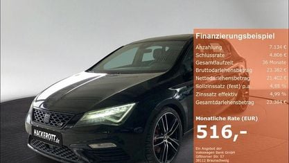 Usado Seat Leon CUPRA 301 CV (221 kW) 2018 Negro Berlina