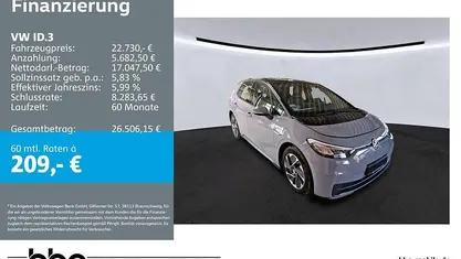 Gebraucht VW ID.3 Pro Performance 150 kW (204 PS) 2022 Grau Kleinwagen