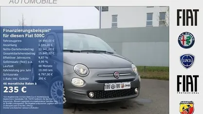 Gebraucht Fiat 500C Dolcevita 69 PS (50 kW) 2022 Grau Cabrio