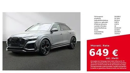 Gebraucht Audi RS Q8 Ambiente 600 PS (441 kW) 2023 Daytonagrau perleffekt SUV