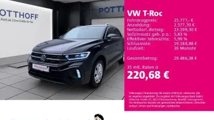 Gebraucht VW T-Roc R-line 116 PS (85 kW) 2025 Schwarz SUV