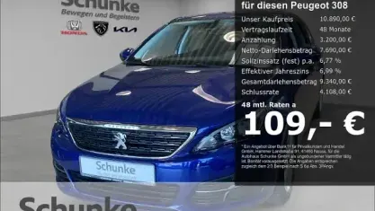 Gebraucht Peugeot 308 SW Active 131 PS (96 kW) 2020 Blau Kombi