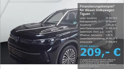Gebraucht VW Tiguan Goal 150 PS (110 kW) 2025 Schwarz SUV