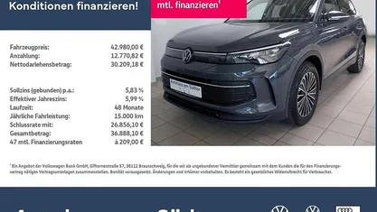 Grau Neu 2025 VW Tiguan Life SUV | 42.980 € (Superpreis)