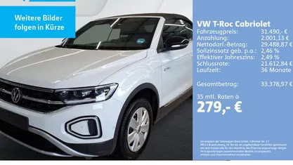 Neu VW T-Roc Goal 150 PS (110 kW) 2025 SUV