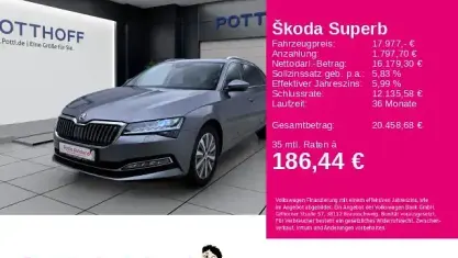 Gebraucht Skoda Superb Style 150 PS (110 kW) 2022 Graphitegrau metallic Kombi