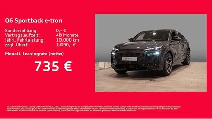 Blau Neu 2025 Audi SQ6 Sportback e-tron Ambiente SUV | 82.451 € (Fairer Preis)