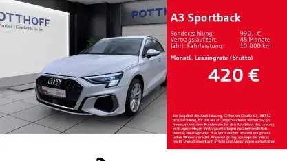Gebraucht Audi A3 Sportback e-tron S-Line 204 PS (150 kW) 2024 Weiss Kleinwagen