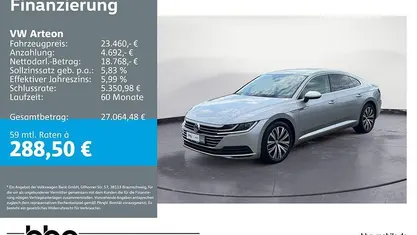 Gebraucht VW Arteon Elegance 190 PS (139 kW) 2019 Kleinwagen