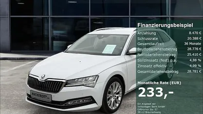 Weiss Gebraucht 2022 Skoda Superb Style Kombi | 33.880 € (Superpreis)