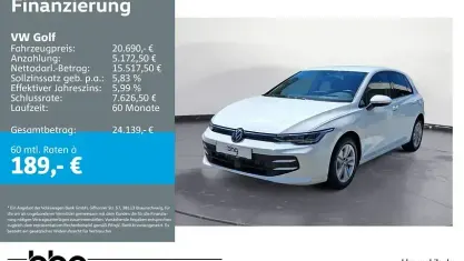 Gebraucht VW Golf VIII Life 116 PS (85 kW) 2024 Weiß Limousine