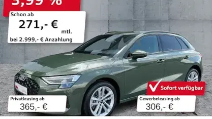 Gebraucht Audi A3 Advanced 204 PS (150 kW) 2025 Distriktgrün metallic Limousine