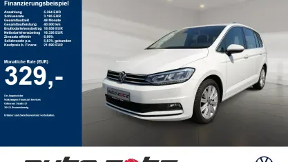 Gebraucht VW Touran Highline 150 PS (110 kW) 2021 Weiß Van / Kleinbus