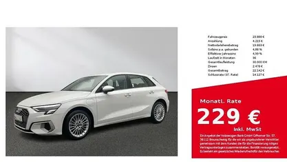 Weiß Gebraucht 2022 Audi A3 Sportback e-tron Kleinwagen | 23.880 € (Fairer Preis)