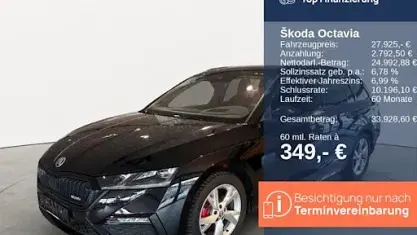 Brugt Skoda Octavia RS 200 HK (147 kW) 2022 Sort Stationcar