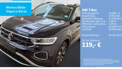 Usata VW T-Roc Goal 116 CV (85 kW) 2025 Nero SUV