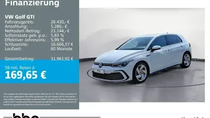 Occasion VW Golf VIII GTI 245 ch (180 kW) 2023 Blanc Berline