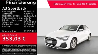 Gebraucht Audi A3 S-Line 150 PS (110 kW) 2025 Weiß Limousine