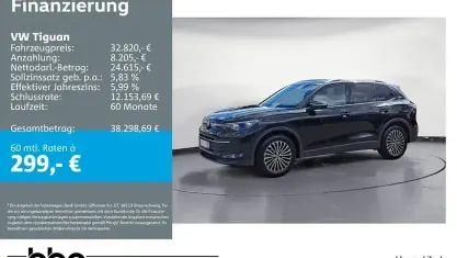 Gebraucht VW Tiguan Life 150 PS (110 kW) 2025 Schwarz SUV