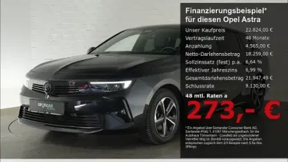 Gebraucht Opel Astra S 131 PS (96 kW) 2024 Karbon schwarz Kleinwagen