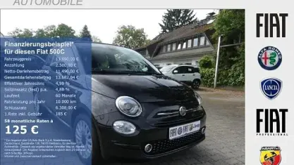 Gebraucht Fiat 500C Dolcevita 71 PS (52 kW) 2022 Schwarz Cabrio