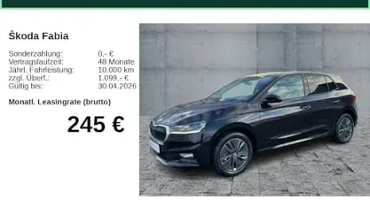 Nuova Skoda Fabia 116 CV (85 kW) 2025 Nero Berlina