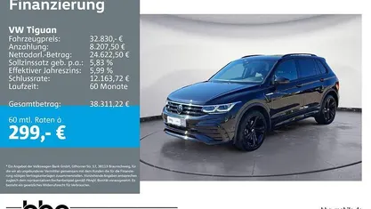 Gebraucht VW Tiguan R-line 190 PS (139 kW) 2022 Schwarz SUV