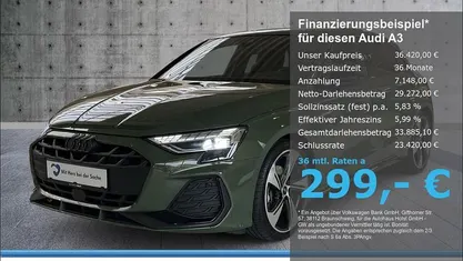 Gebraucht Audi A3 S-Line 150 PS (110 kW) 2024 Grün Limousine