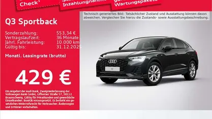 Mythosschwarz metallic Gebraucht 2025 Audi Q3 S-Line SUV | 41.981 € (Fairer Preis)