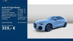 Gletscherweiß metallic Gebraucht 2025 Audi A3 Sportback S-Line Limousine | 38.830 € (Fairer Preis)